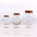 Wholesale custom round food grade storage glass jar with bamboo lid